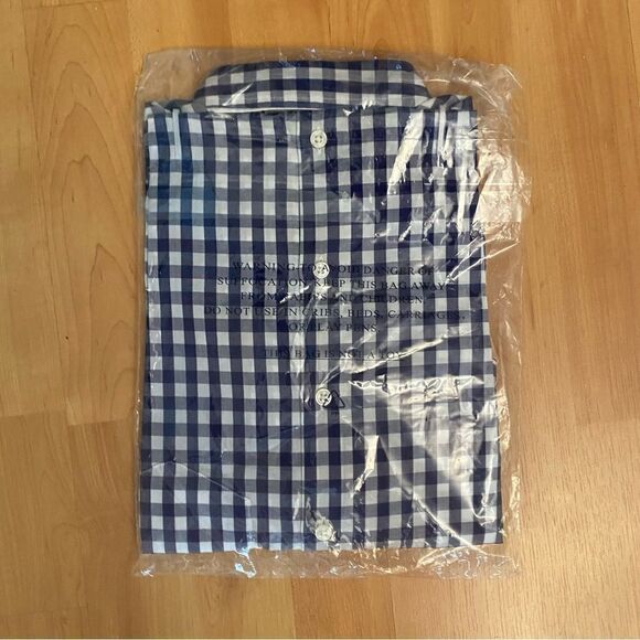 UNTUCKit Belleza women’s Blue Check Shirt NWT Size 4 - Picture 4 of 5